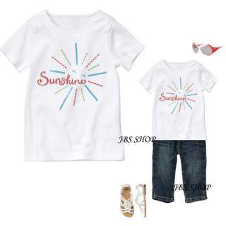 童裝出清特價GYMBOREE白色微笑太陽Sunshine圖案短袖上衣6yrs E117
