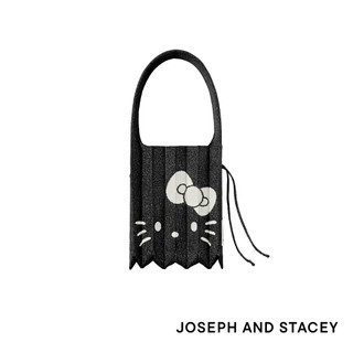 【官方直營】JOSEPH AND STACEY三麗鷗聯名針織星空百褶包-小-凱蒂貓潮流黑