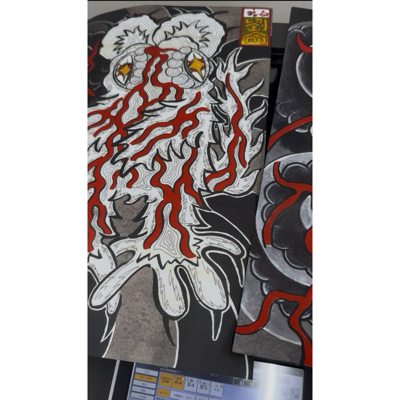 怪獸黑多拉怪獸貳ratfink 混合海報設計居家擺設傳統雲霧閃電星空宇宙元素背景復古美式日式妖怪monster 創作刺青