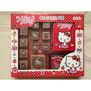韓國 Hello kitty 凱蒂貓 木頭小印章 久放未使用便宜賣