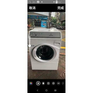 營業用等級，耐用度25年，新機九萬~二手中古美國優必洗12公斤變頻滾筒洗脫烘洗衣機，型號ZFNE9BSP113FW01