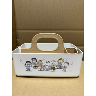 日本正版商品～* 日本製 錦化成 史努比 snoopy 手提收納分隔收納籃 可堆疊 手提收納籃 收納盒 遙控器架