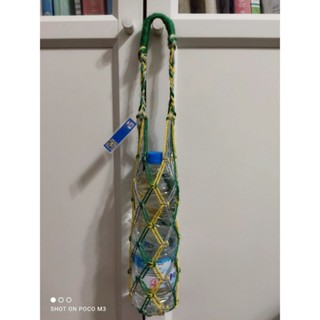 【現貨】飲料提袋 手作杯套 手工編織 編織飲料提袋 環保提袋 飲料杯套 棉線提袋 冰霸杯提袋 手工