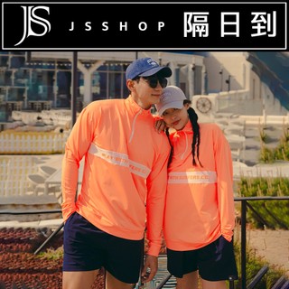 JS SHOP 隔日到貨🔥現貨【女生四件組 男生二件組❤️韓國情侶泳裝】A4013螢光橘 長袖泳裝 衝浪衣浮潛泳衣水母衣