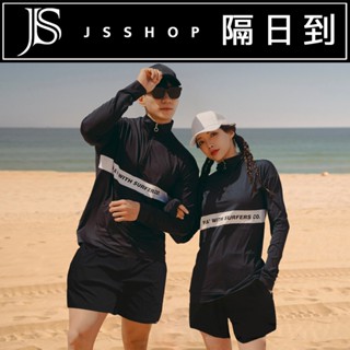 JS SHOP 隔日到貨🔥現貨【女生四件組 男生二件組❤️韓國情侶泳裝】A4013黑色 長袖泳裝 衝浪衣 浮潛泳衣水母衣