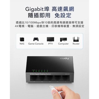 《LuBao》✨快速出貨✨cudy GS105 5埠Gigabit桌上型交換器