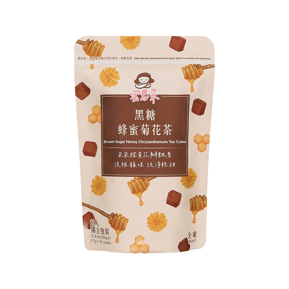 【蜜思朵茶磚】黑糖蜂蜜菊花茶(18入/袋)-草本舒爽 純淨小農蜂蜜調和