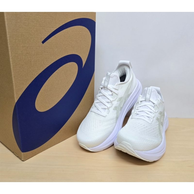 ✩Pair✩ 亞瑟士 ASICS GEL-NIMBUS 27 1012B753-100 女慢跑鞋 PURE膠 厚底避震佳