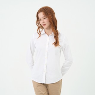 GIORDANO 女裝彈力牛津紡長袖襯衫【雙色任選】05345038