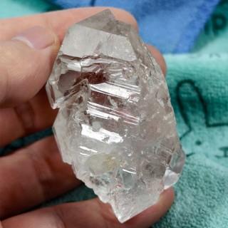 [友克鑫礦業]au40約重90.7g-閃白透亮雙尖水晶 蝕刻 骸骨 骨幹水晶 雙尖骨幹 水晶原礦 閃靈 城堡