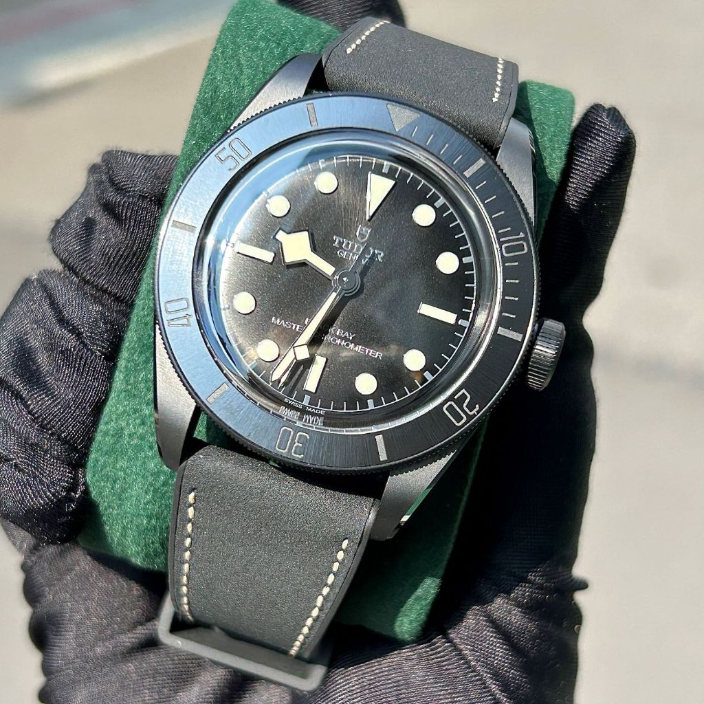 TUDOR 79210CNU BLACK BAY 帝舵 機械錶 41mm 黑陶瓷 黑面盤 黑色皮膠錶帶 男錶女錶