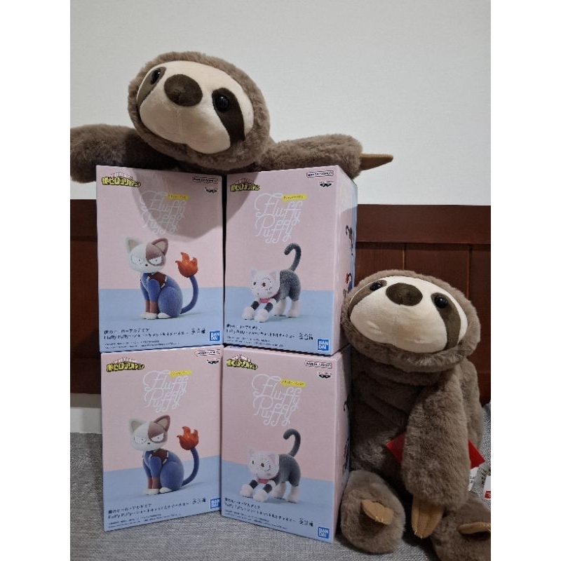 全新現貨 日版 2隻1組 Fluffy Puffy 我的英雄學院 我英 轟焦凍 轟猫 麗日御茶子 麗日猫 景品 公仔