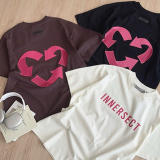 【FJstore】INNERSECT 三生萬物 後背愛心循環圖標款 短T 短踢 寬鬆 落肩 圓領 短袖上衣 男生短袖T恤