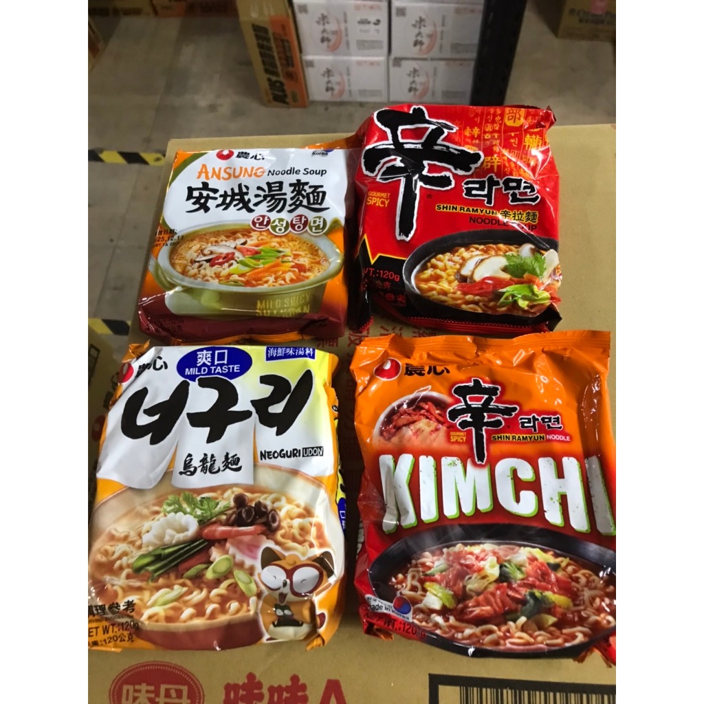 ~省錢叔叔~韓國 農心 安城湯麵 辛香葀 辣白菜 爽口海鮮烏龍 袋麵 包麵 即食泡麵 湯麵 袋裝泡麵 120g~125g
