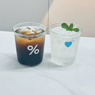 日本愛心&ARABICA ZEN咖啡杯 阿拉比卡% 百分號 玻璃杯300ml