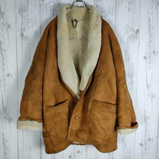 LambSkin 小羊皮毛一體排扣翻領夾克 外套夾克 皮衣
