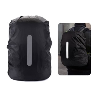 【COMET】時尚黑揹包防雨套(防雨罩 揹包防水套 反光條 登山揹包套 書包防水套 防水揹包套 揹包雨衣/Y812)