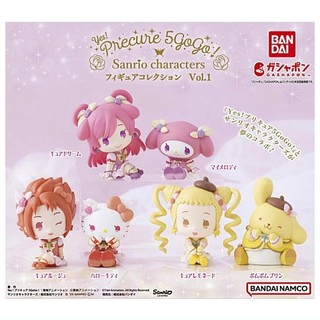 BANDAI 萬代 Yes！光之美少女5X三麗鷗角色 公仔P1 扭蛋 轉蛋 全套6款