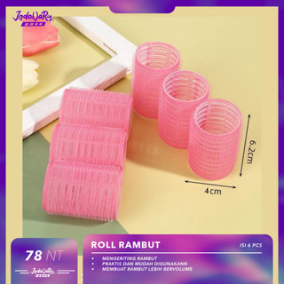 ROLL RAMBUT ISI 6 PCS ROL HAIR ROLLER Warna Acak Random