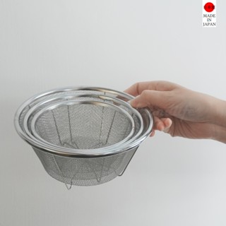 家禮生活 | 現貨- 吉川金屬 YOSHIKAWA 不銹鋼瀝水籃 洗菜籃 瀝水盆 三件組 燕三條製 【日本原裝】
