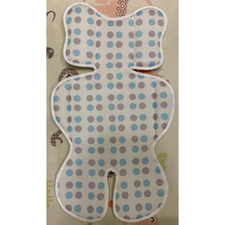 ［二手］培婗 PeNi 3D 立體超彈透氣嬰兒推車墊 藍灰水玉點點