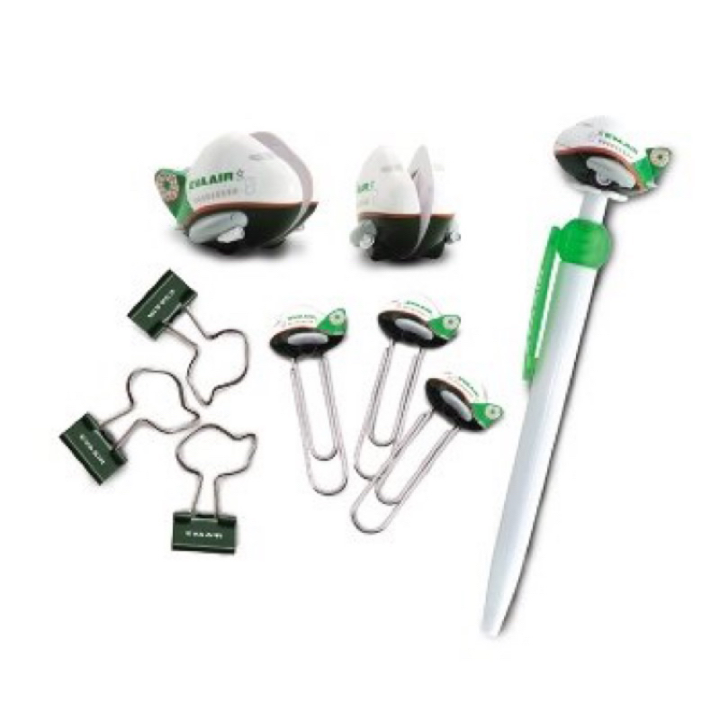 全新未拆✨ EVA AIR 長榮航空文具套組 文具組禮盒 長榮航空限定 便條夾 長尾夾 迴紋針 原子筆