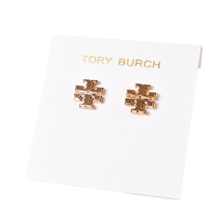 TORY BURCH 雙T LOGO針式耳環-金色【美國正品現貨】