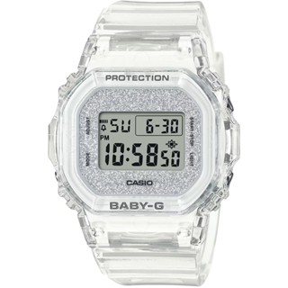 CASIO 卡西歐 BABY-G 閃亮青春方形電子錶-清透白 女錶 手錶 學生錶 送禮 禮物 BGD-565GC-7