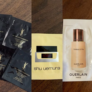 專櫃粉底試用包小樣/YSL恆久完美無瑕持妝午夜粉底/shu uemura 植村秀無極限水潤光粉底霜/嬌蘭提洛可持妝輕粉底
