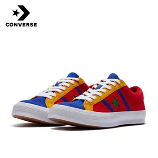 Converse One Star 板鞋 休閒鞋 麂皮 男鞋 女鞋 情侶鞋 潮流 時尚 舒適 防滑 低筒 紅藍 拼接