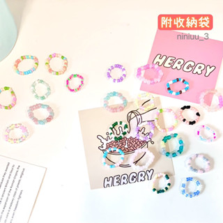 niniuu_3✨臺灣現貨(出貨) 『繽紛串珠戒指』繽紛戒指 y2k戒指 可愛戒指 串珠戒指 米珠戒指 彩虹戒指甜美戒指