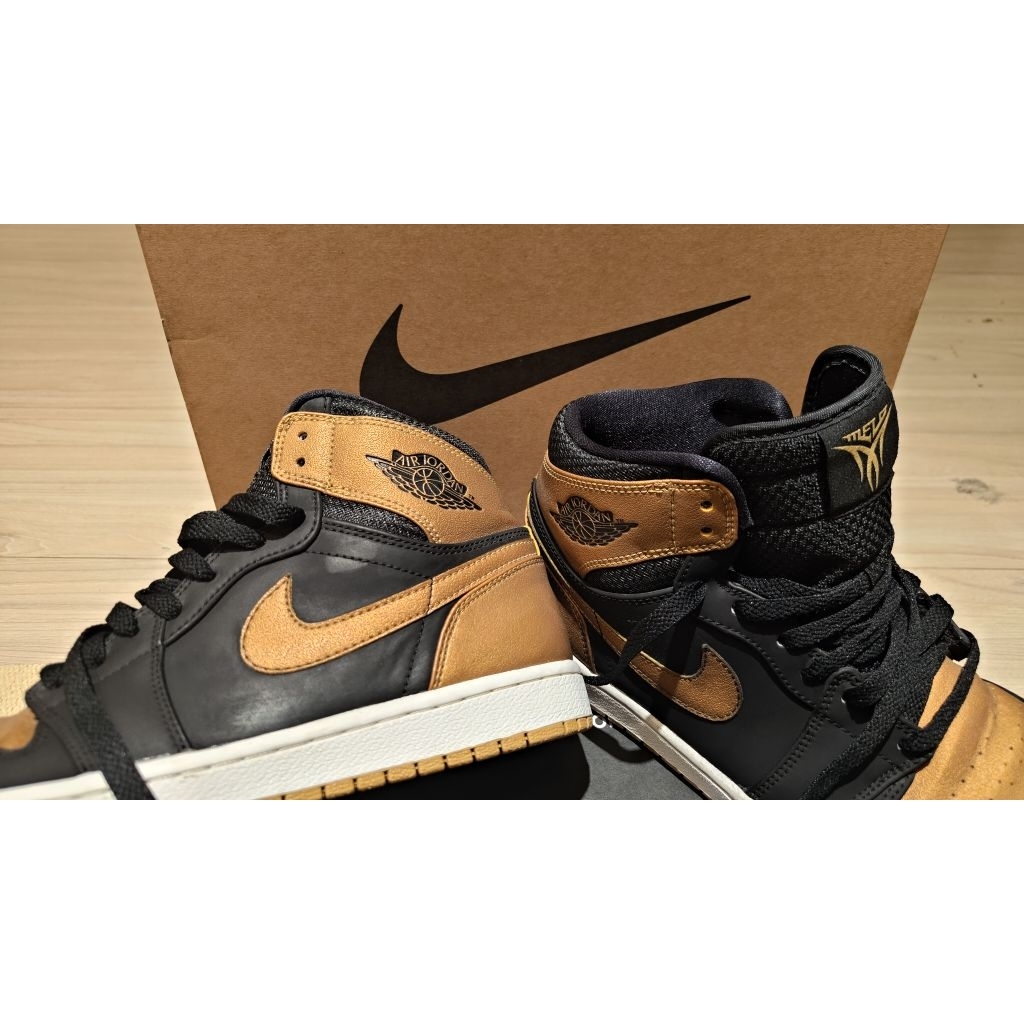 Nike Air Jordan 1 Retro High  Melo US8 26cm生日禮物 限量 黑金色 618優惠