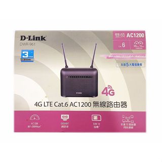 D-Link DWR-961 4G LTE/Cat.6/AC1200 有線+無線雙頻路由器