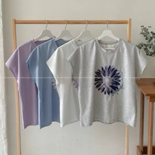 現貨在途+預購免運｜正韓🇰🇷刺繡太陽花🌻向日葵 長版上衣 優雅氣質 韓國熱銷款
