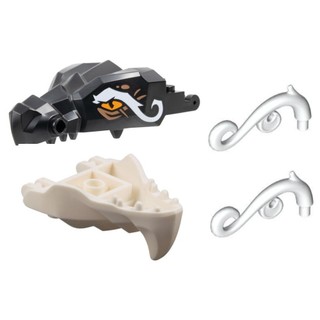 【小荳樂高】LEGO 黑色/白色 忍者系列 龍頭 上下一組 加兩根捲鬚 Dragon Head 71809