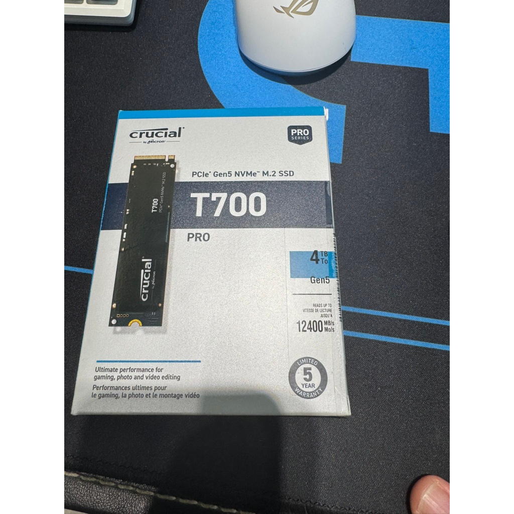 Micron 美光 Crucial T700 4TB PCIe Gen5 NVMe M.2 SSD 固態硬碟 二手硬碟