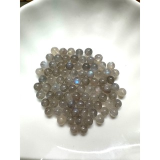 微光水晶 灰藍月光石 月光石 水晶 水晶手串 散珠 6mm