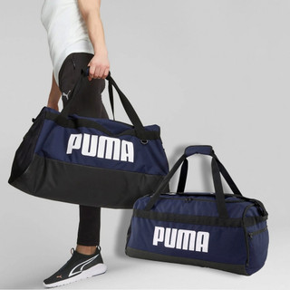 PUMA 運動包 行李袋 附長背帶 手提包 大空間 襯墊背帶 鞋倉 健身包 訓練包 深藍 07953102