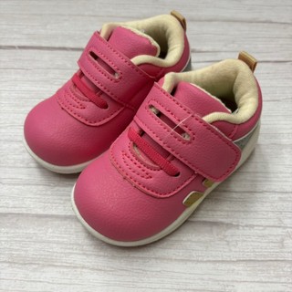 ［出清品］[ 展示品 ]《布布童鞋》BABYVIEW俏麗桃粉荔枝皮紋寶寶學步鞋
