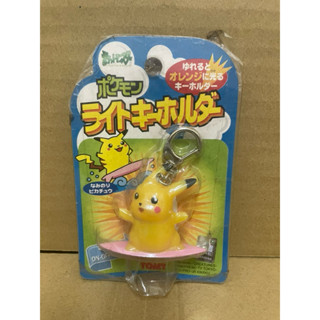 ［店小二］現貨 正版 全新 絕版 老玩具 發光皮卡丘 Tomy 紅標 神奇寶貝 寶可夢 鑰匙圈
