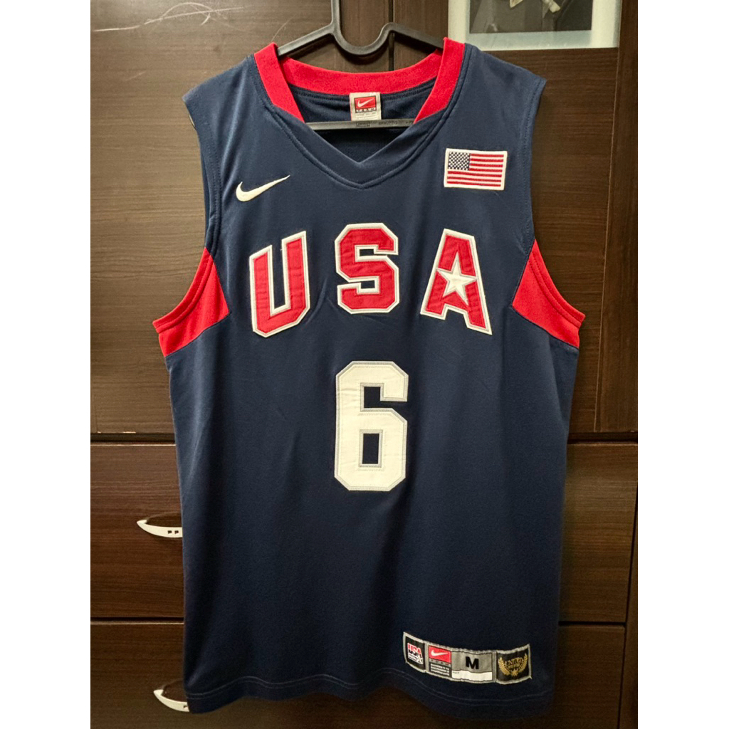 NIKE NBA LEBRON JAMES 京奧 北京奧運 客場藍 類AU M號 球衣