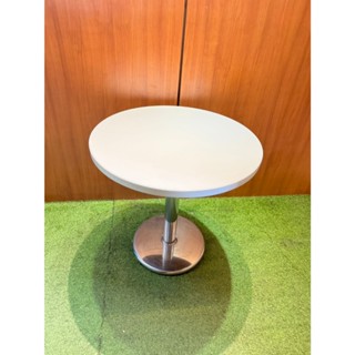 白色圓桌 騎樓桌 泡茶桌 談話桌 烤肉桌 會議桌 洽談桌 早餐桌 餐桌 戶外桌 玻璃桌A7155【晶選二手傢俱】