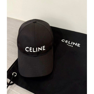 CELINE 字母LOGO棒球帽 銀釦（M)