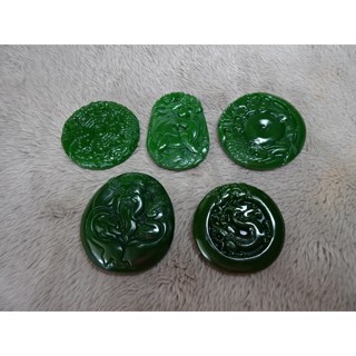 外蒙料清透和闐菠菜碧玉精雕〈龍鳳八卦*雙龍貔貅*祝福*財神*飛天貔貅→A330