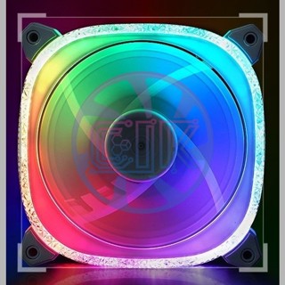 【C艾酷】星鑽 PWM溫控 電腦散熱風扇 12cm風扇 純白ARGB風扇 ARGB&PWM集線器