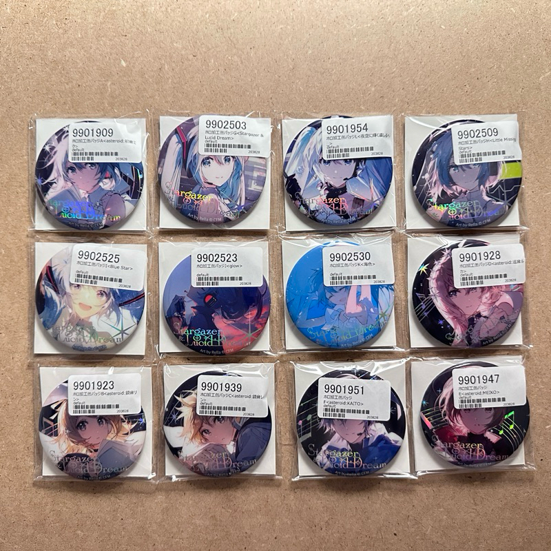 日版 BOOTH 初音未來 鏡音連 鏡音鈴 巡音 Kaito Meiko Rella個人展 58mm 徽章 胸章