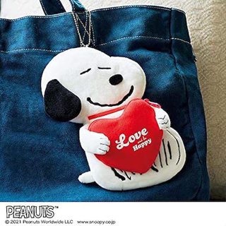 日本【全新日雑付録】リンネル 2021年 10月號 snoopy 史努比 毛絨零錢包 毛絨布偶 化妝包