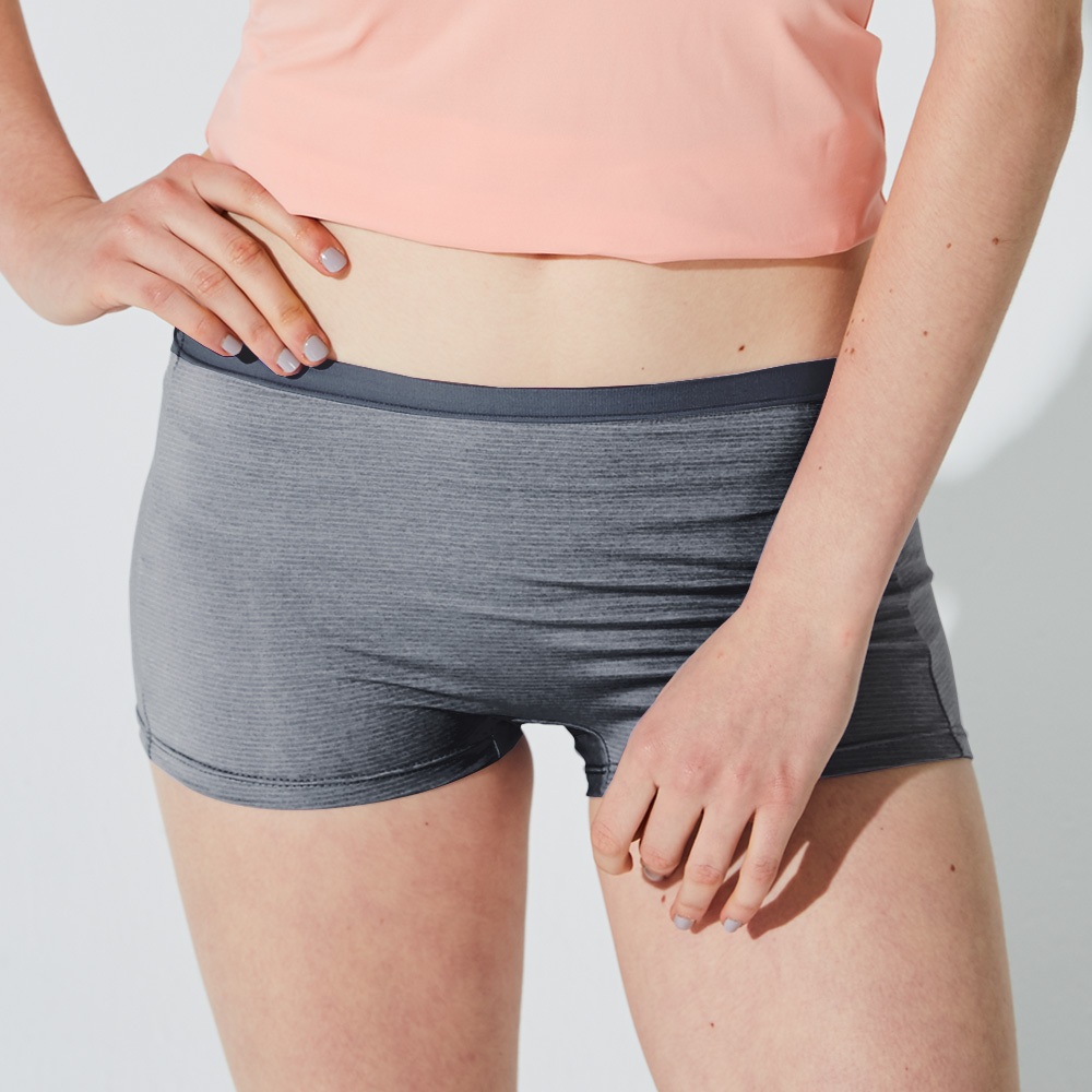 ADISI 女銅纖維抗菌消臭平口內褲(中腰) AUP2411121 藏藍 (S-3XL)｜抑菌 除臭 吸濕排汗 快乾