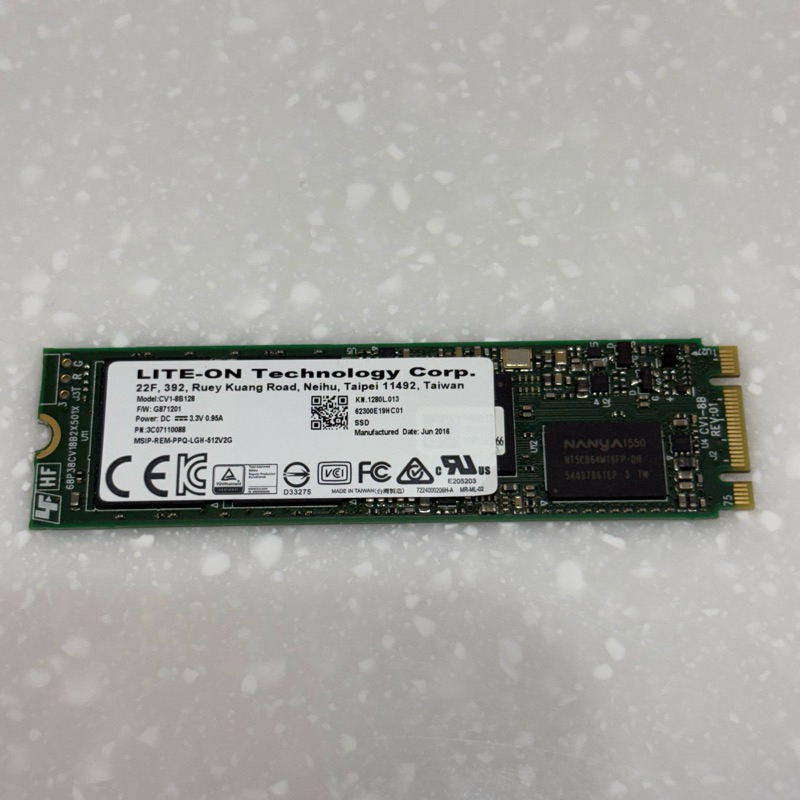 LITE-ON CV1-8B128 SATA SSD固態硬碟128GB M.2 2280 SATA