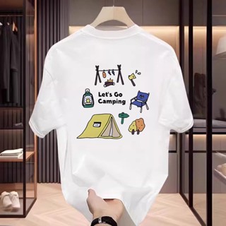 【董小姐】100%純棉 休閒上衣 顯瘦上衣 夏天衣服女 運動歐美上衣 ins 風衣服純棉 t恤 休閒上衣 美式復古上衣